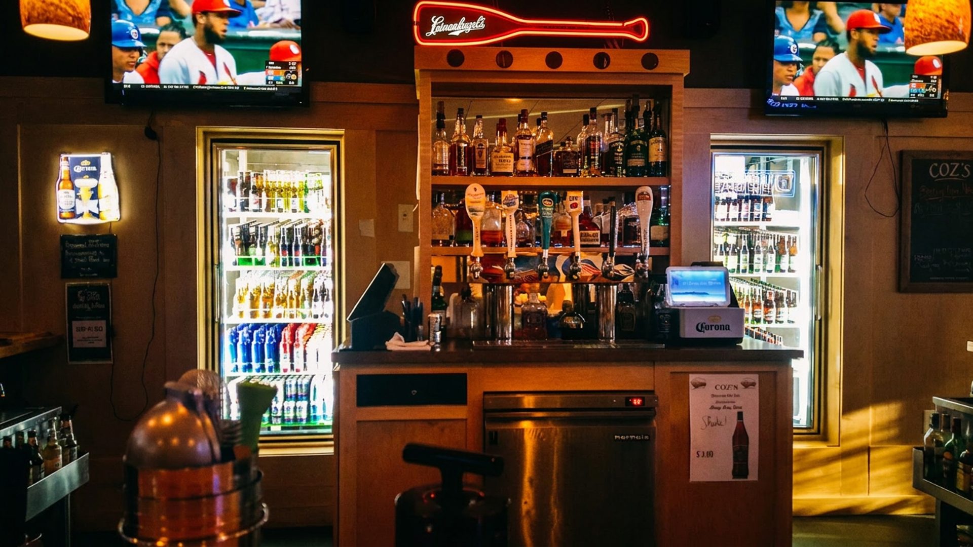 Draft beer and a full bar