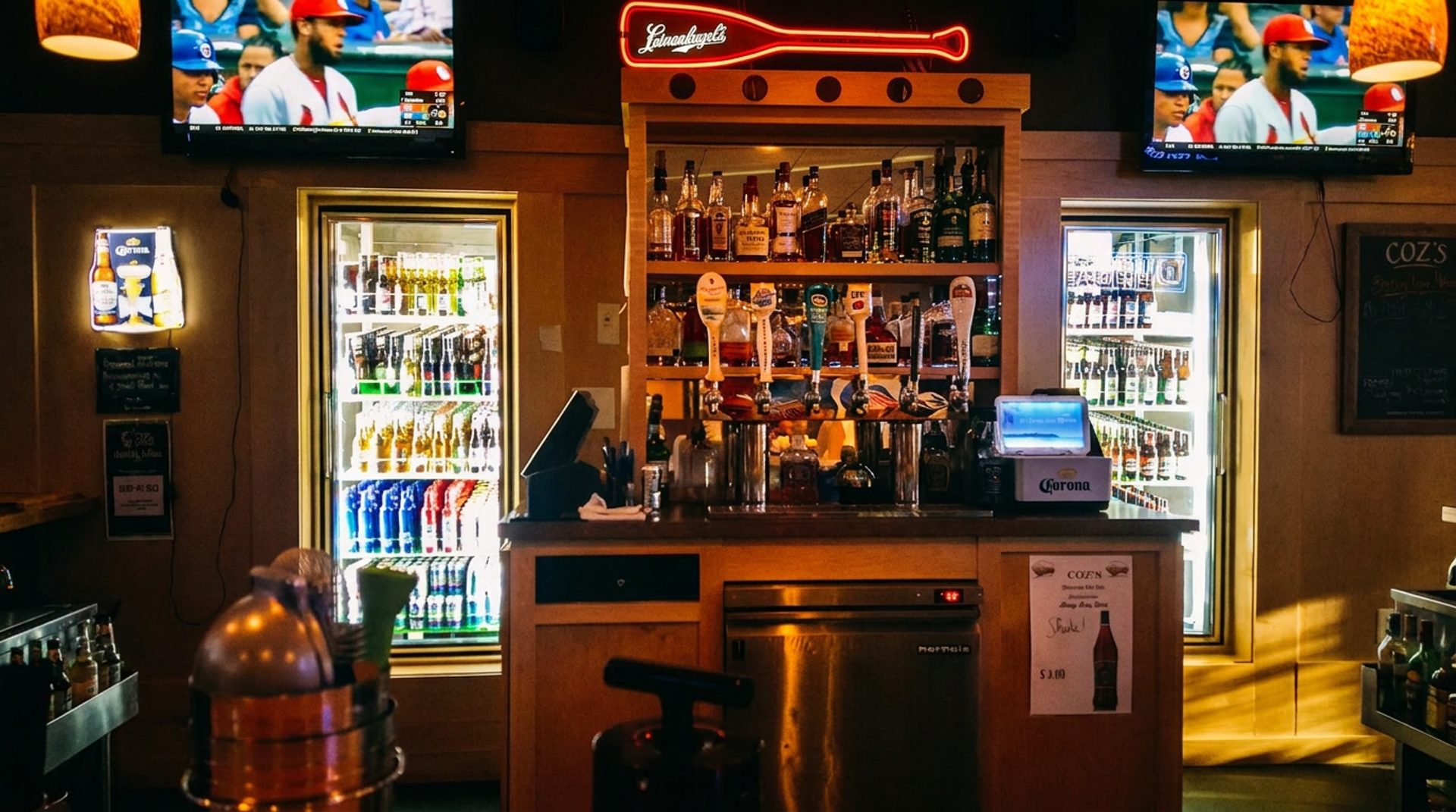 Draft beer and a full bar